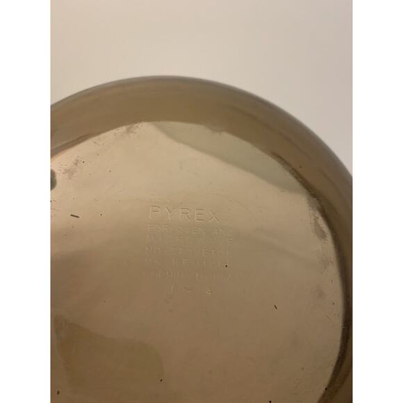 PYREX 024 2L Corning Amber Brown Glass Round Bowl Casserole Dish with Lid Basket - Picture 14 of 16